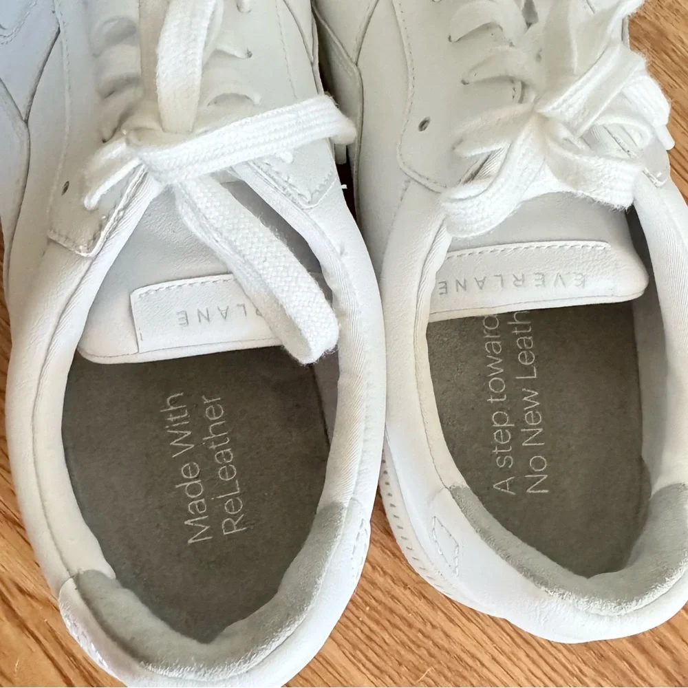 EVERLANE The ReLeather Court Sneaker White Size 9